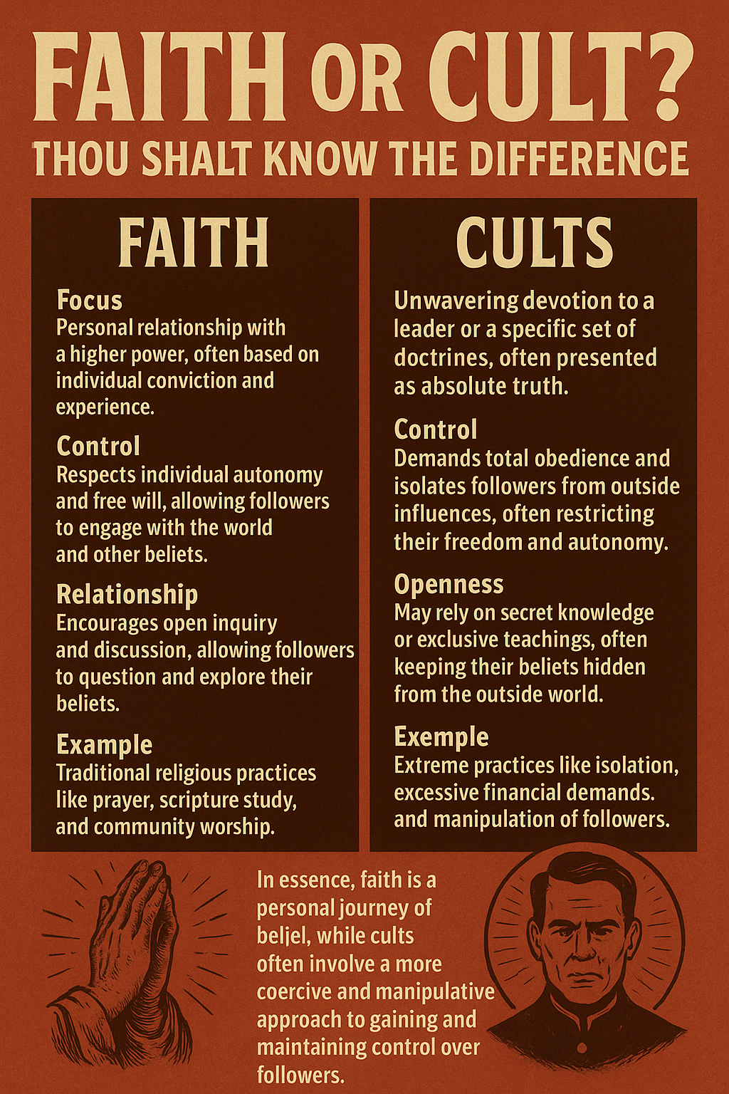 Are Cults and Faith the same?