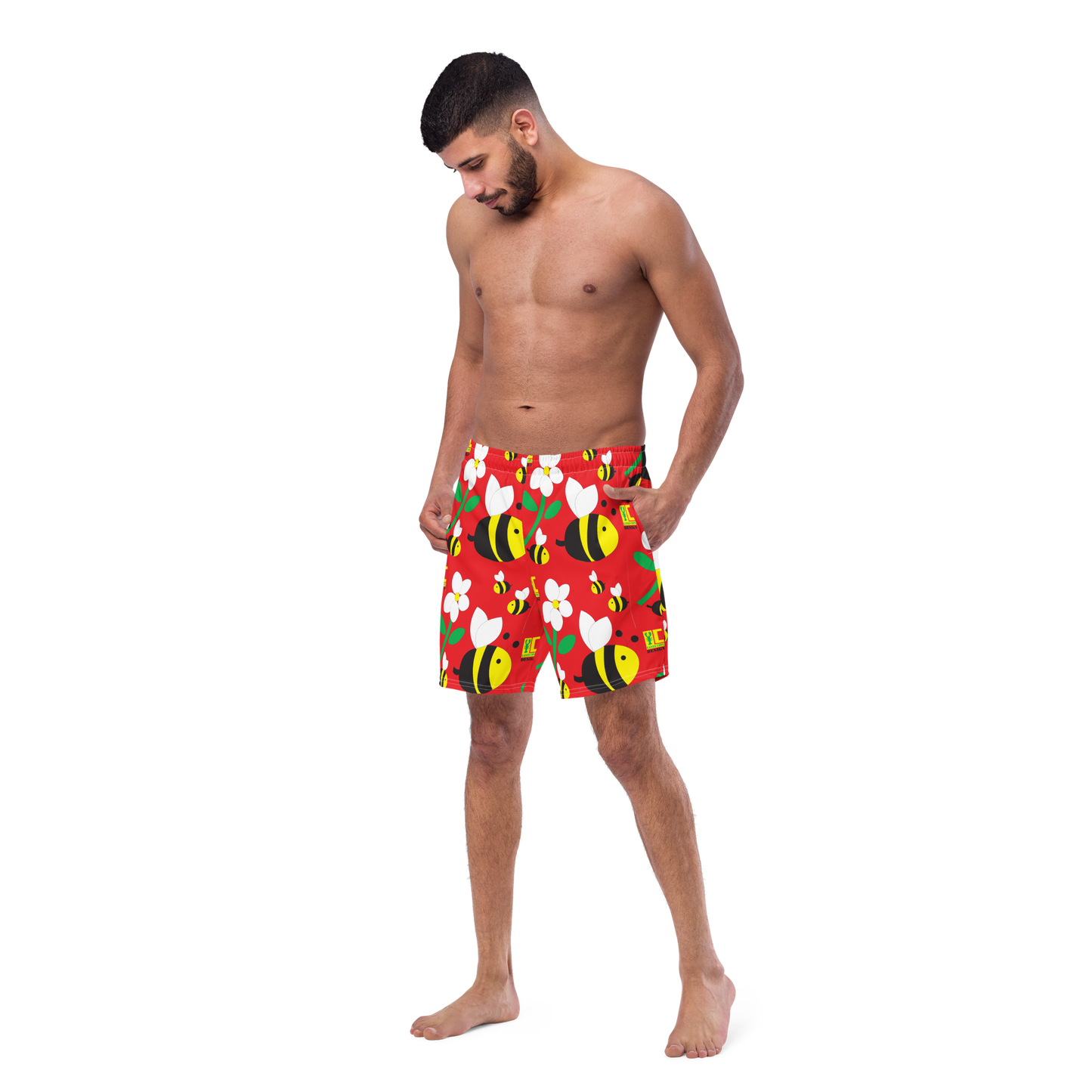 Save the Bees Men's swim trunks