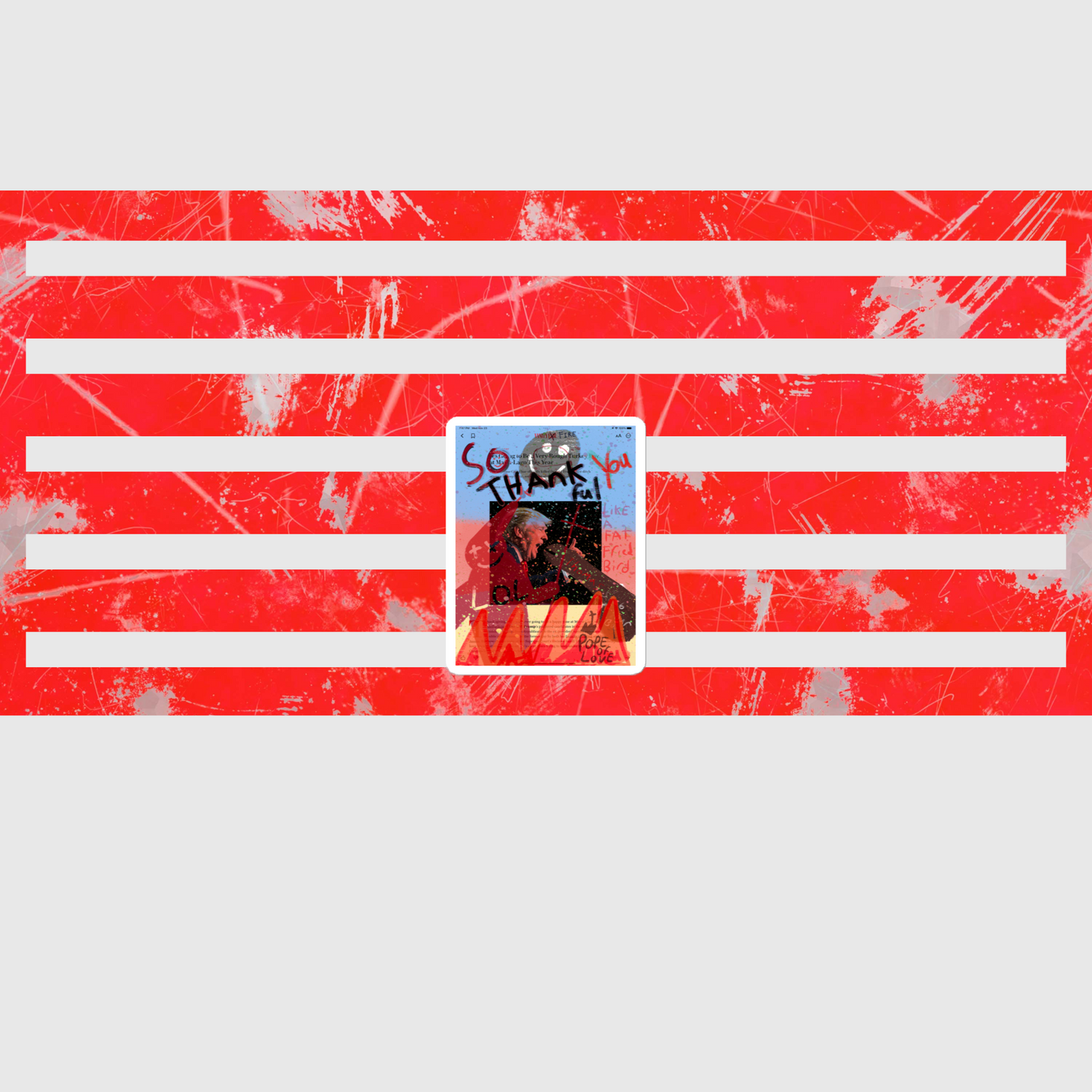 Trump Vanity Fire Bubble-free stickers
