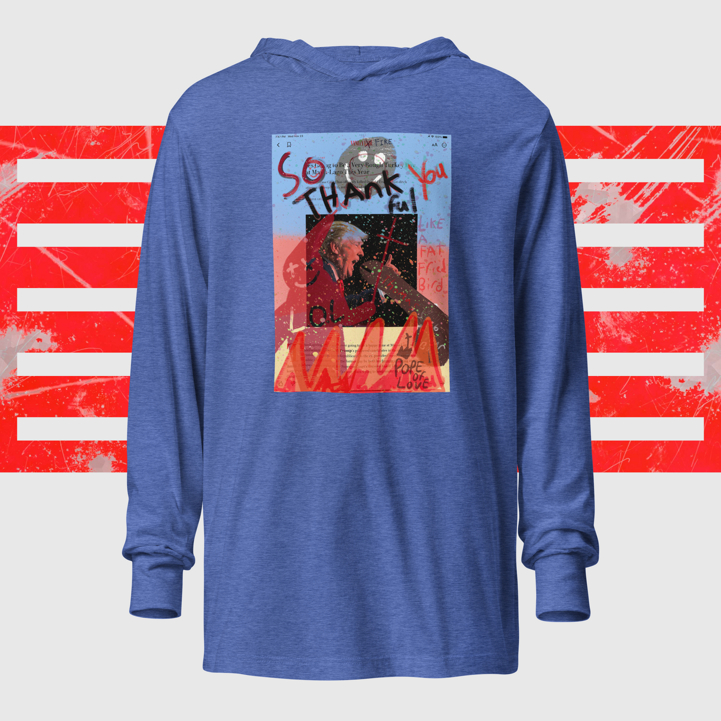 Trump Vanity Fire Hooded long-sleeve tee