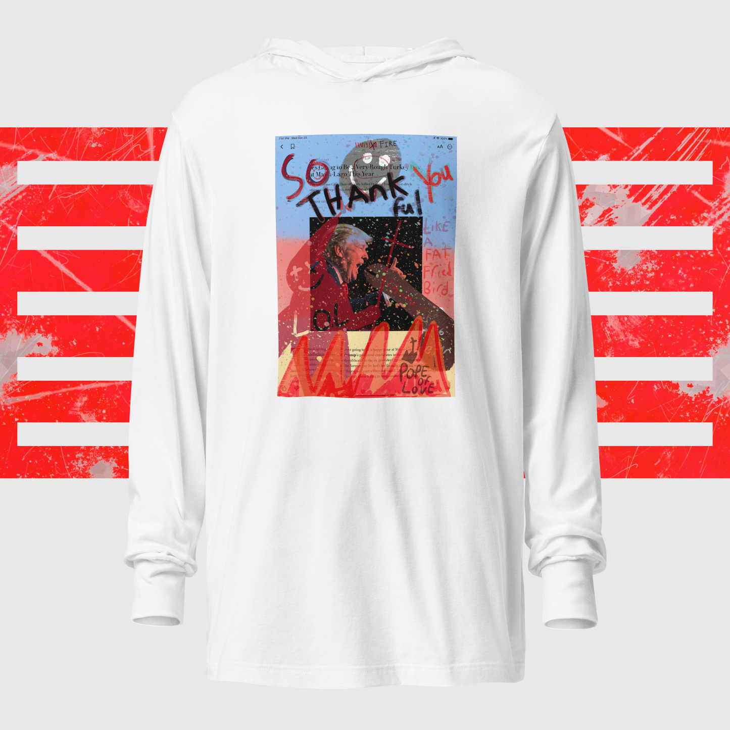 Trump Vanity Fire Hooded long-sleeve tee