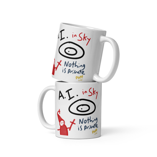 A.I In The SkyWhite glossy mug