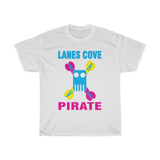 Lanes Cove Colorful Pirate T-Shirt Single Sided - Unisex Cotton Tee