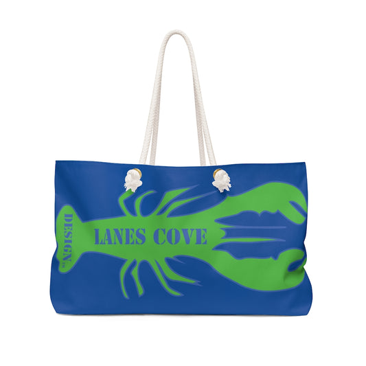 Lobster Beach Weekender Bag - Oversized Tote Gloucester Design 24x13