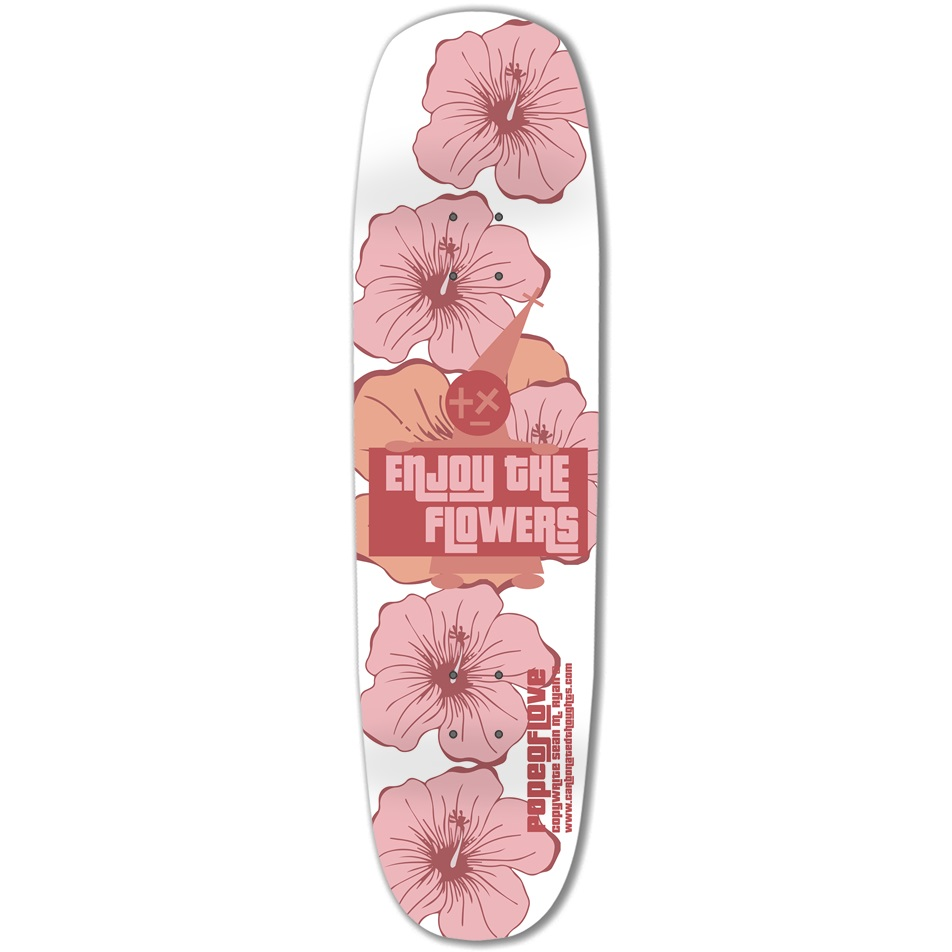 Enjoy The Flowers Square Nose in White