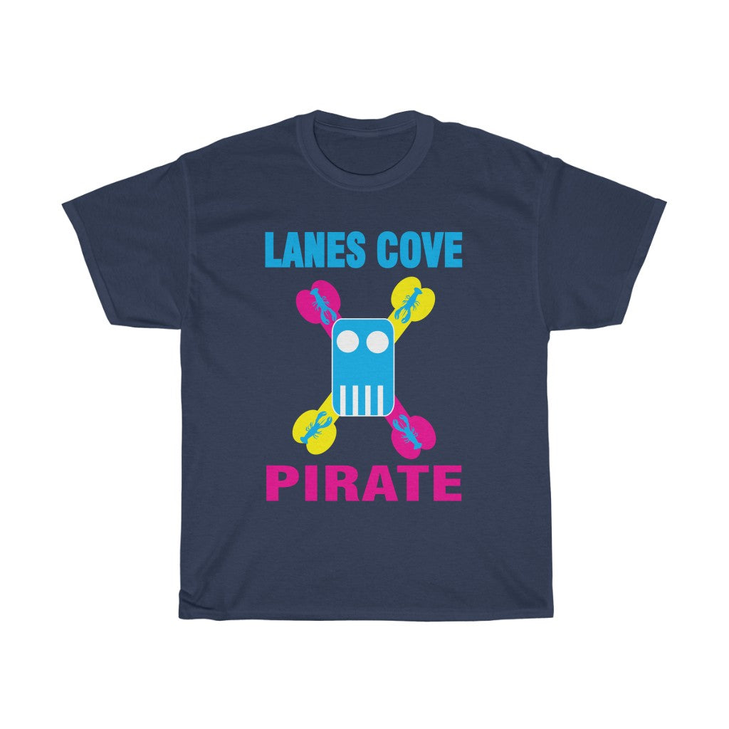 Lanes Cove Colorful Pirate T-Shirt Single Sided - Unisex Cotton Tee