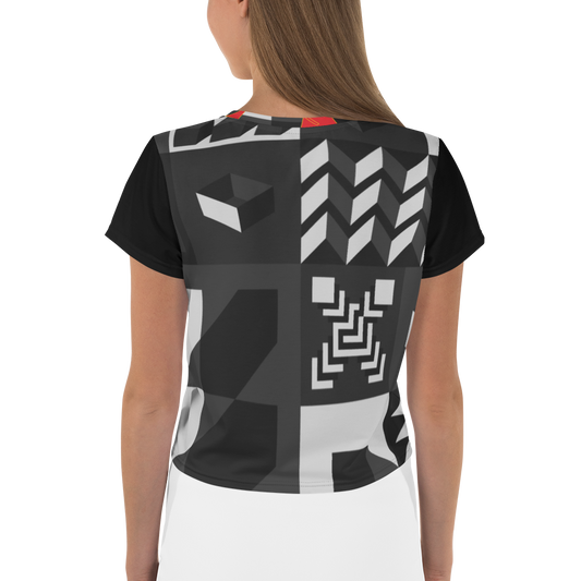 Pope Of Love, All-Over Print Crop Tee