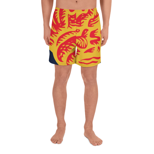 CT Brain, Men's Athletic Long Shorts