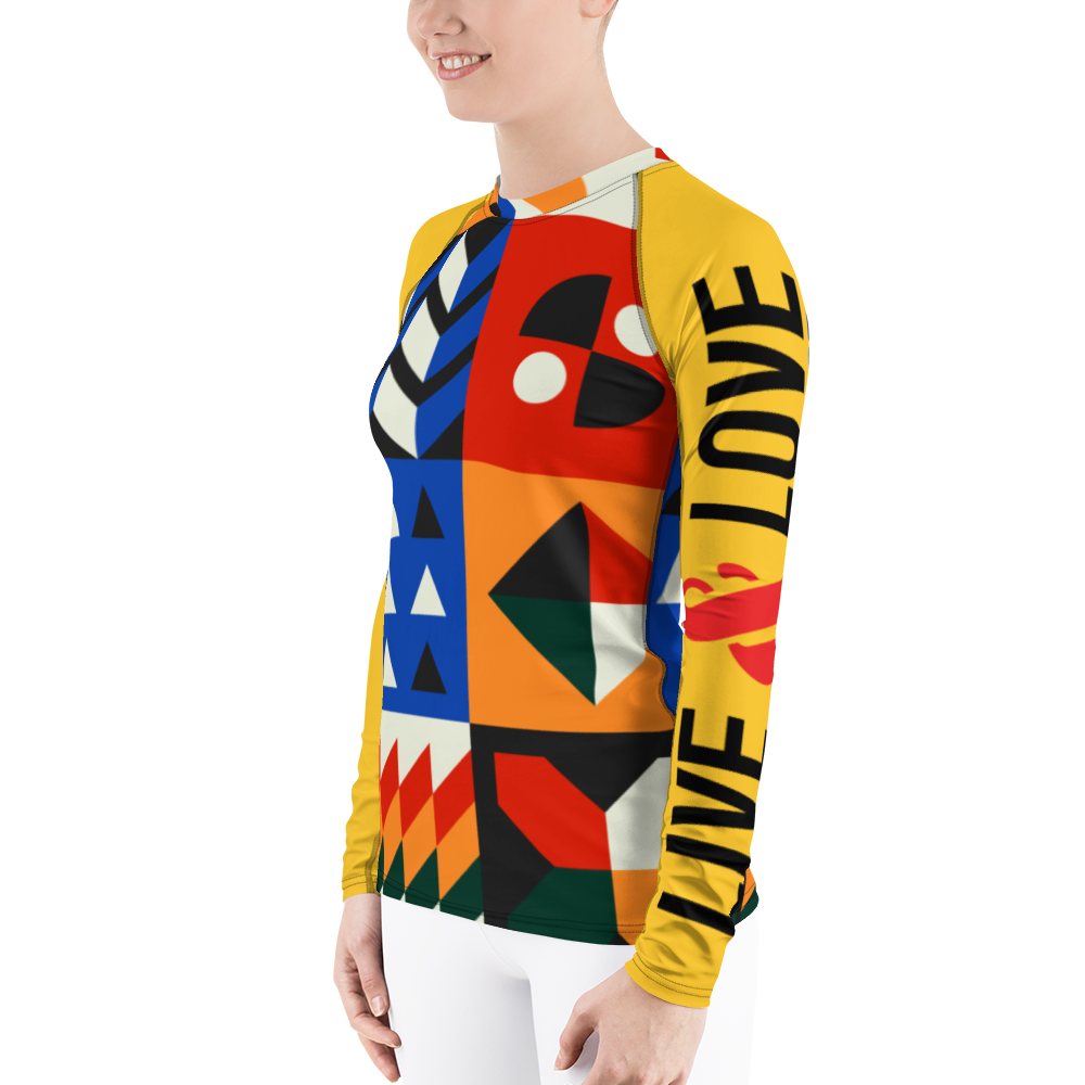Live By The Sea Lanes Cove Design, Women's Rash Guard