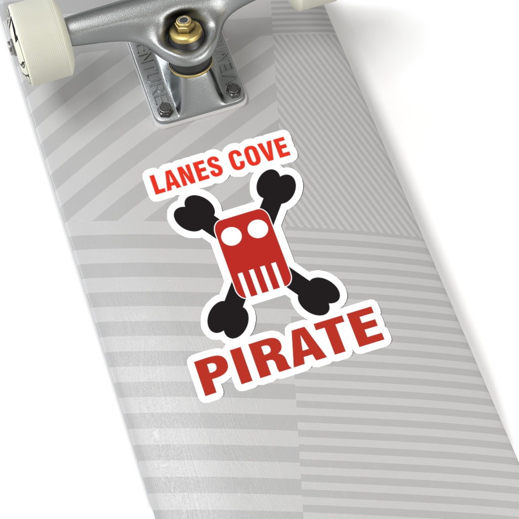 Lanes Cove Pirate Stickers Red Black - Nautical Design Decal 4 Sizes