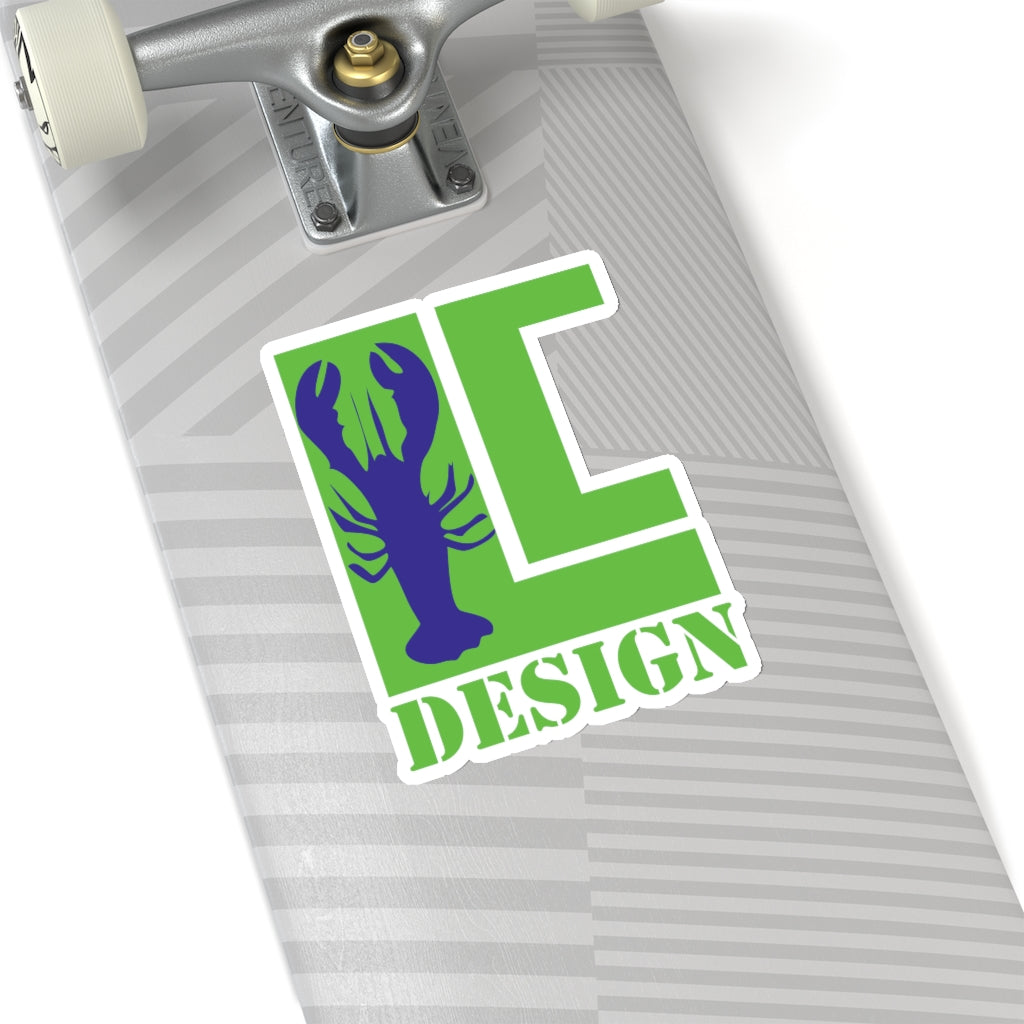 Lanes Cove Design Sticker Green Blue Lobster - Gloucester Decal 4 Sizes