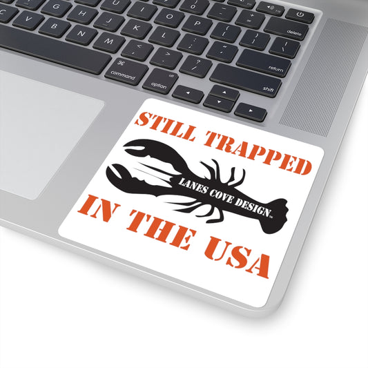 Still Trapped In The USA Square Stickers - Classic Design 4 Sizes