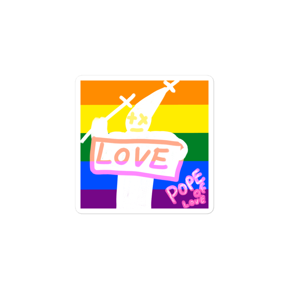 Pride, Pope Of Love Bubble-free stickers