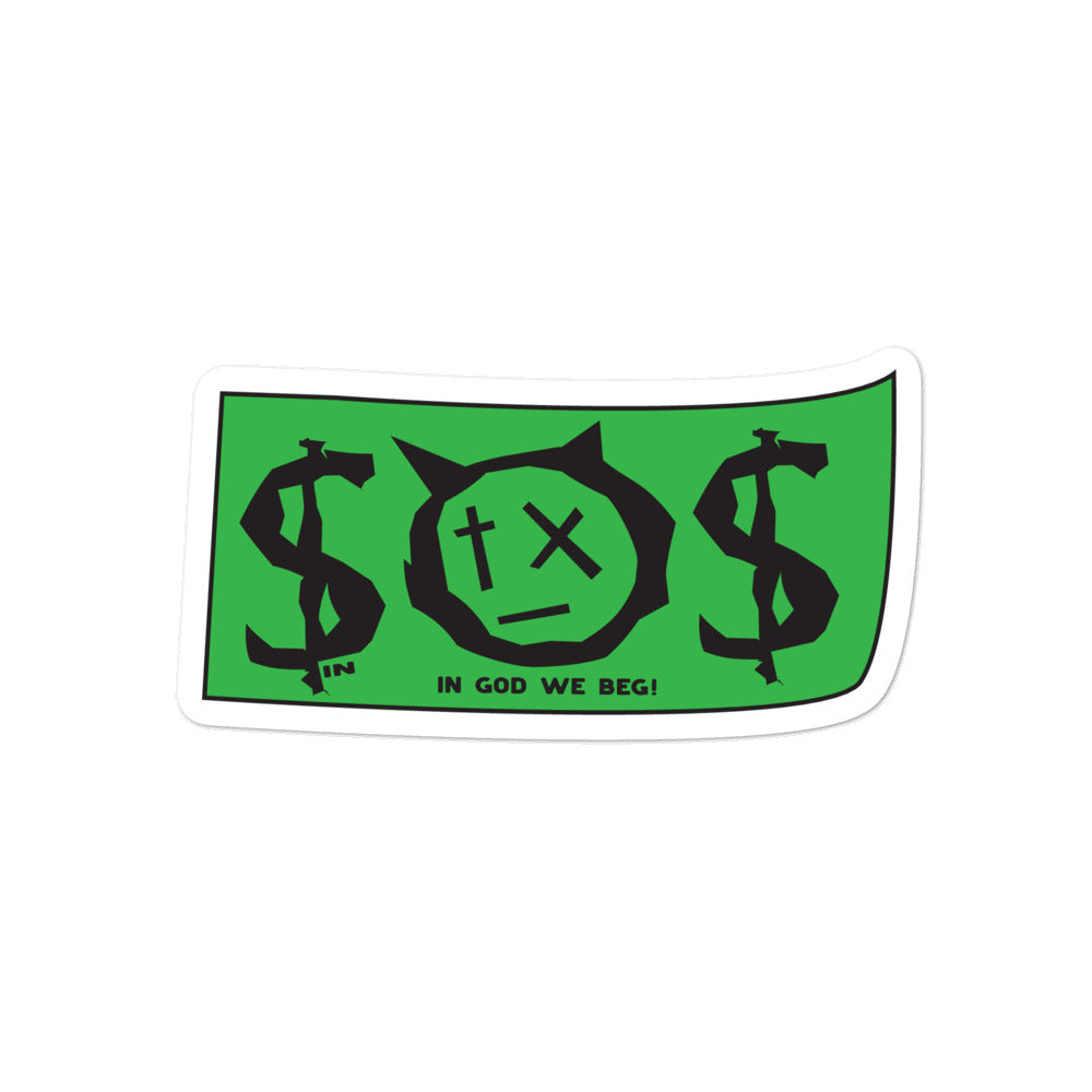 In God We Bed, Bubble-free stickers