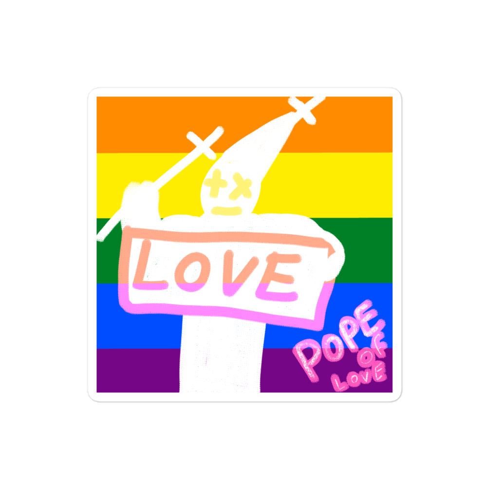 Pride, Pope Of Love Bubble-free stickers
