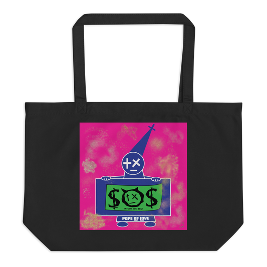 Pope Of Love, Large organic tote bag