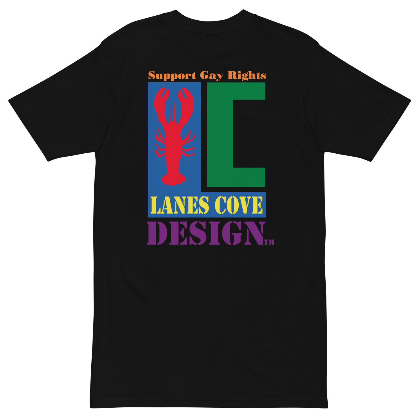 Support Gay Rights Men’s premium heavyweight tee