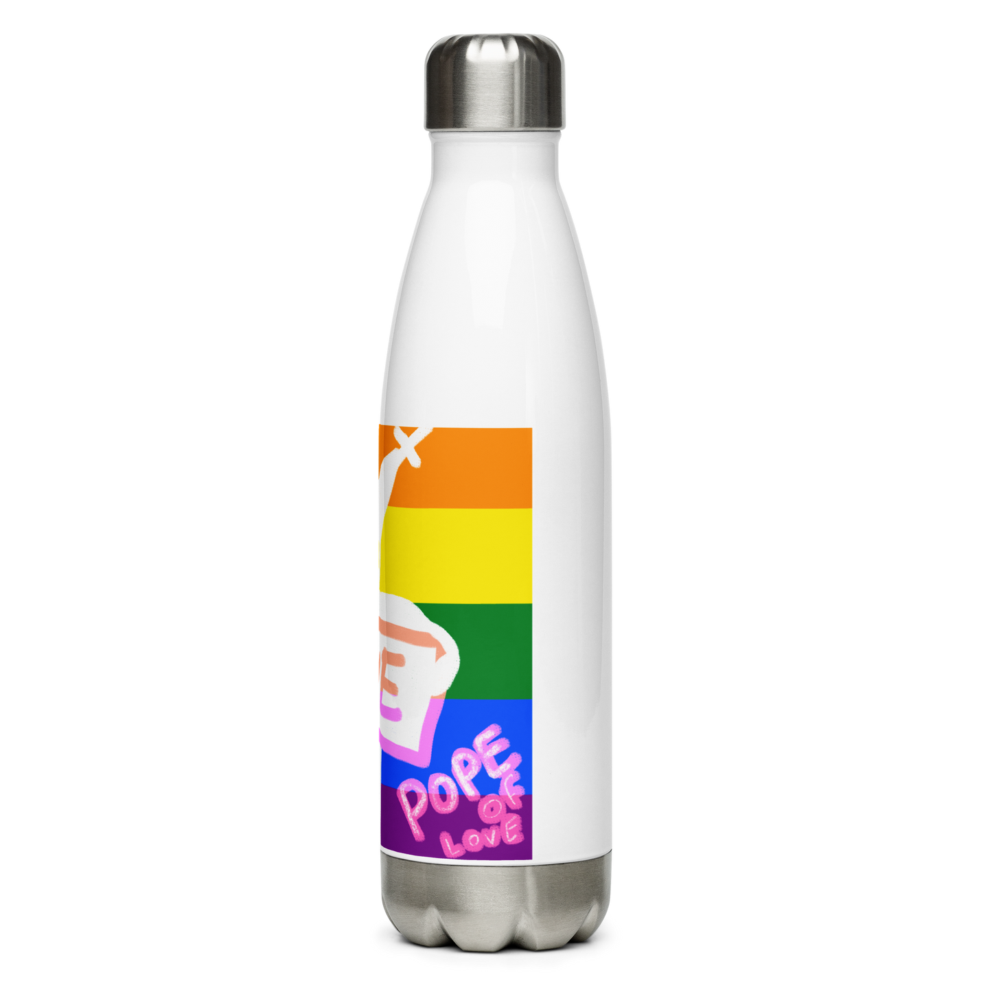 Pride, Pope Of Love Stainless Steel Water Bottle