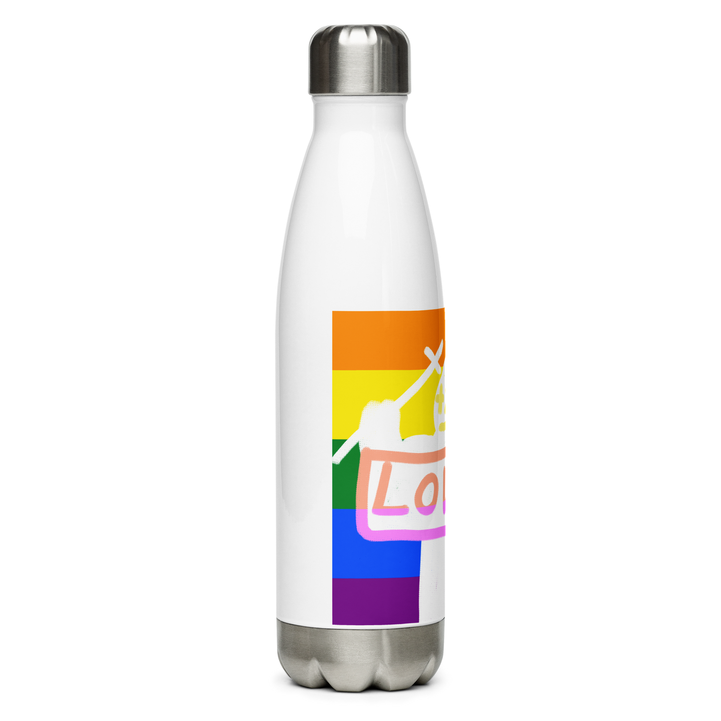Pride, Pope Of Love Stainless Steel Water Bottle