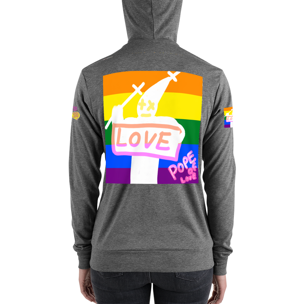 Pride, Pope Of Love Unisex zip hoodie