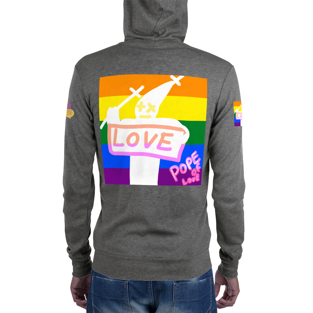 Pride, Pope Of Love Unisex zip hoodie