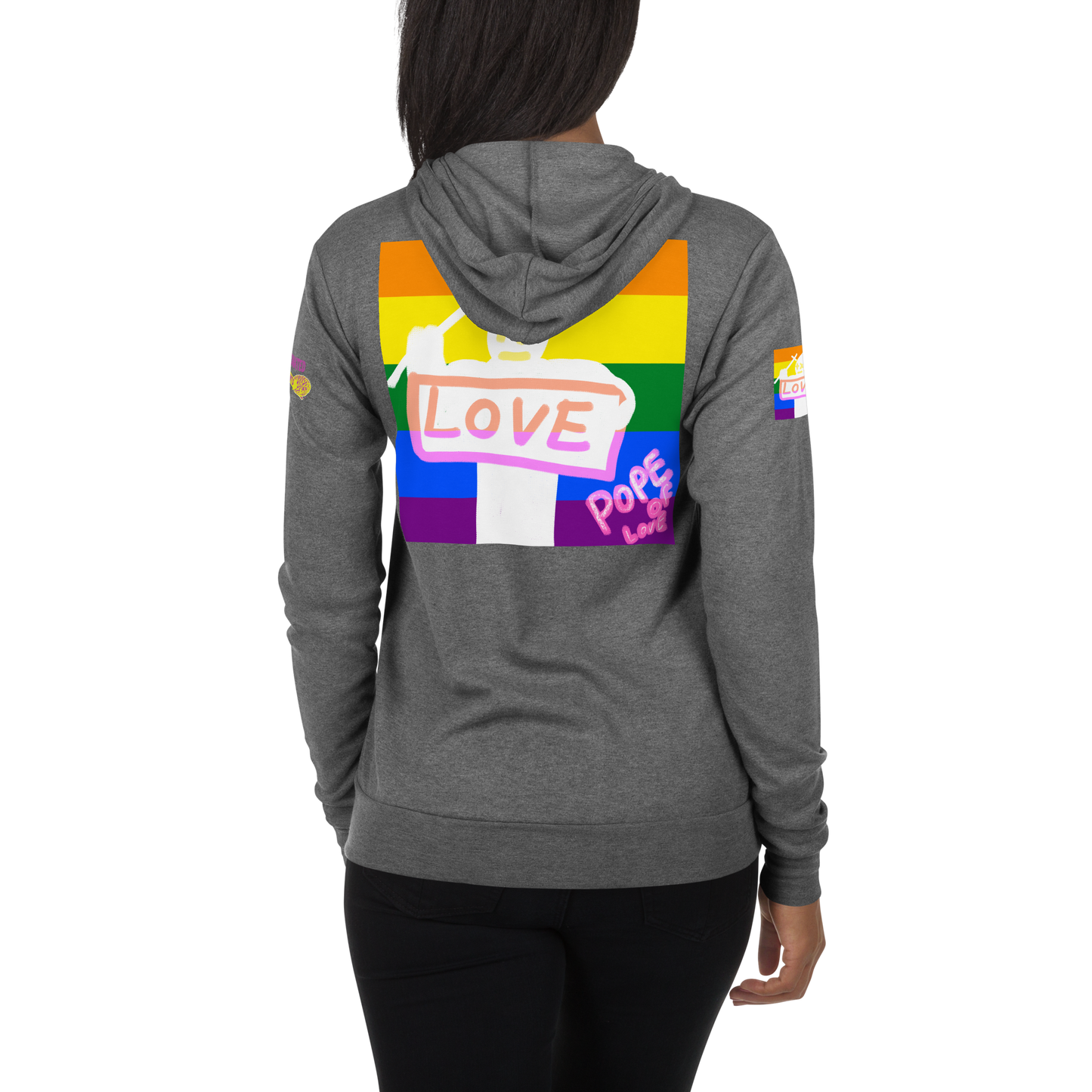 Pride, Pope Of Love Unisex zip hoodie