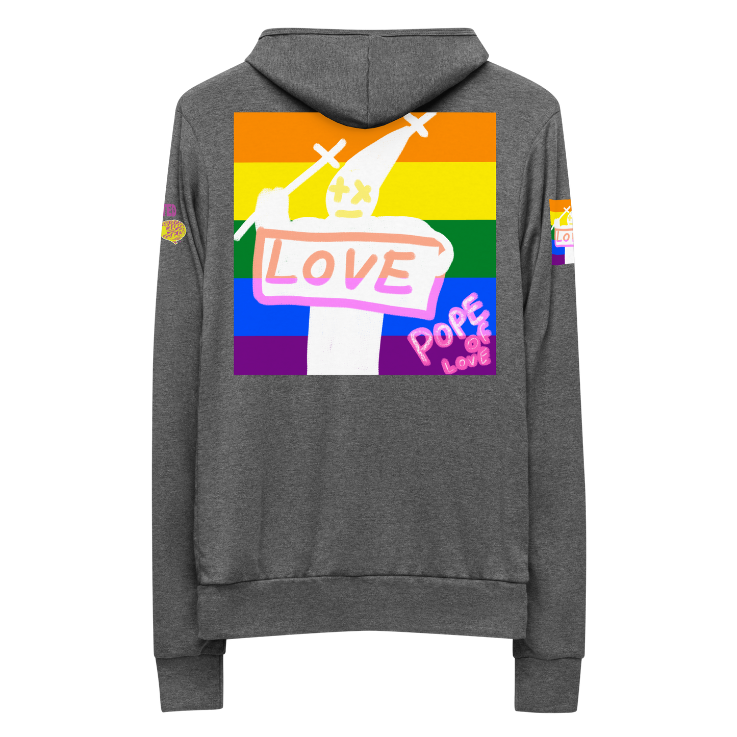 Pride, Pope Of Love Unisex zip hoodie
