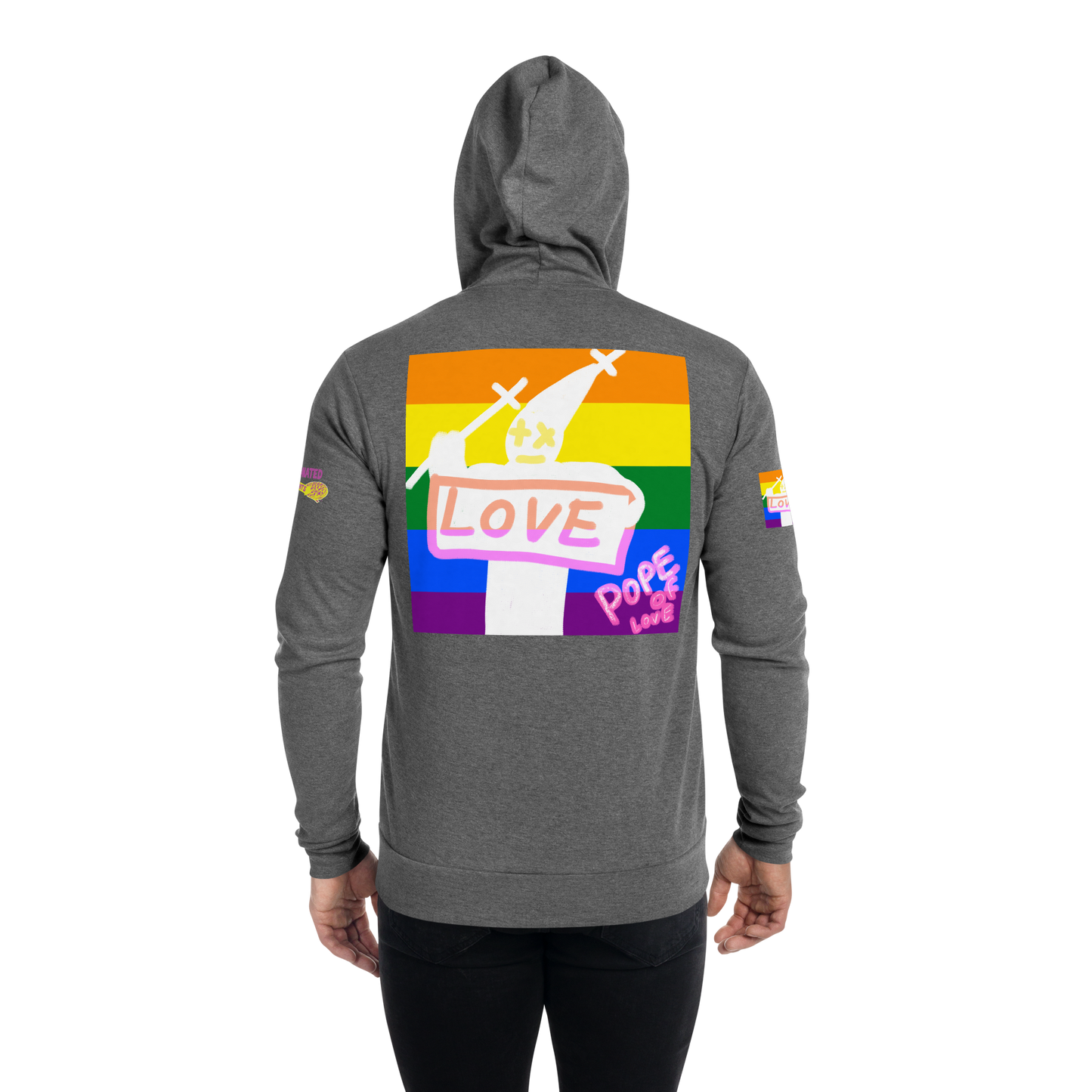 Pride, Pope Of Love Unisex zip hoodie