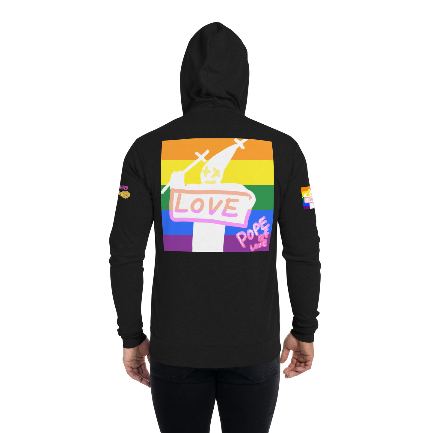 Pride, Pope Of Love Unisex zip hoodie