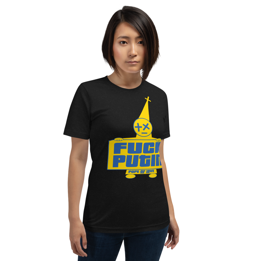 Pope Of Love Fuck Putin, Short-sleeve unisex t-shirt