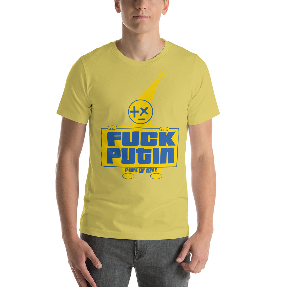 Pope Of Love Fuck Putin, Short-sleeve unisex t-shirt