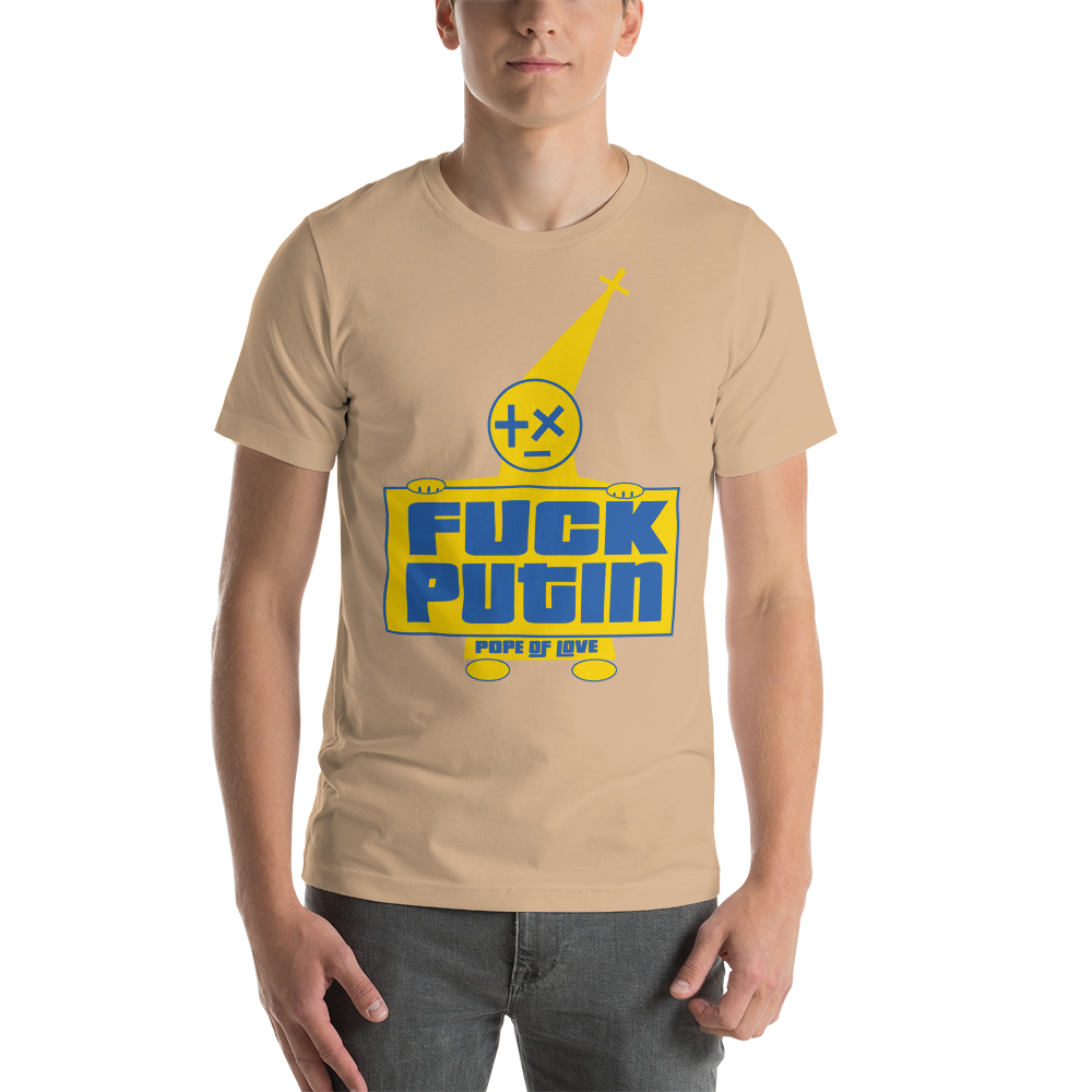 Pope Of Love Fuck Putin, Short-sleeve unisex t-shirt