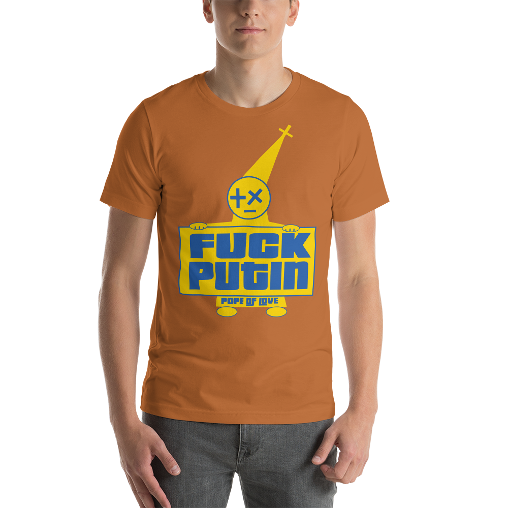 Pope Of Love Fuck Putin, Short-sleeve unisex t-shirt
