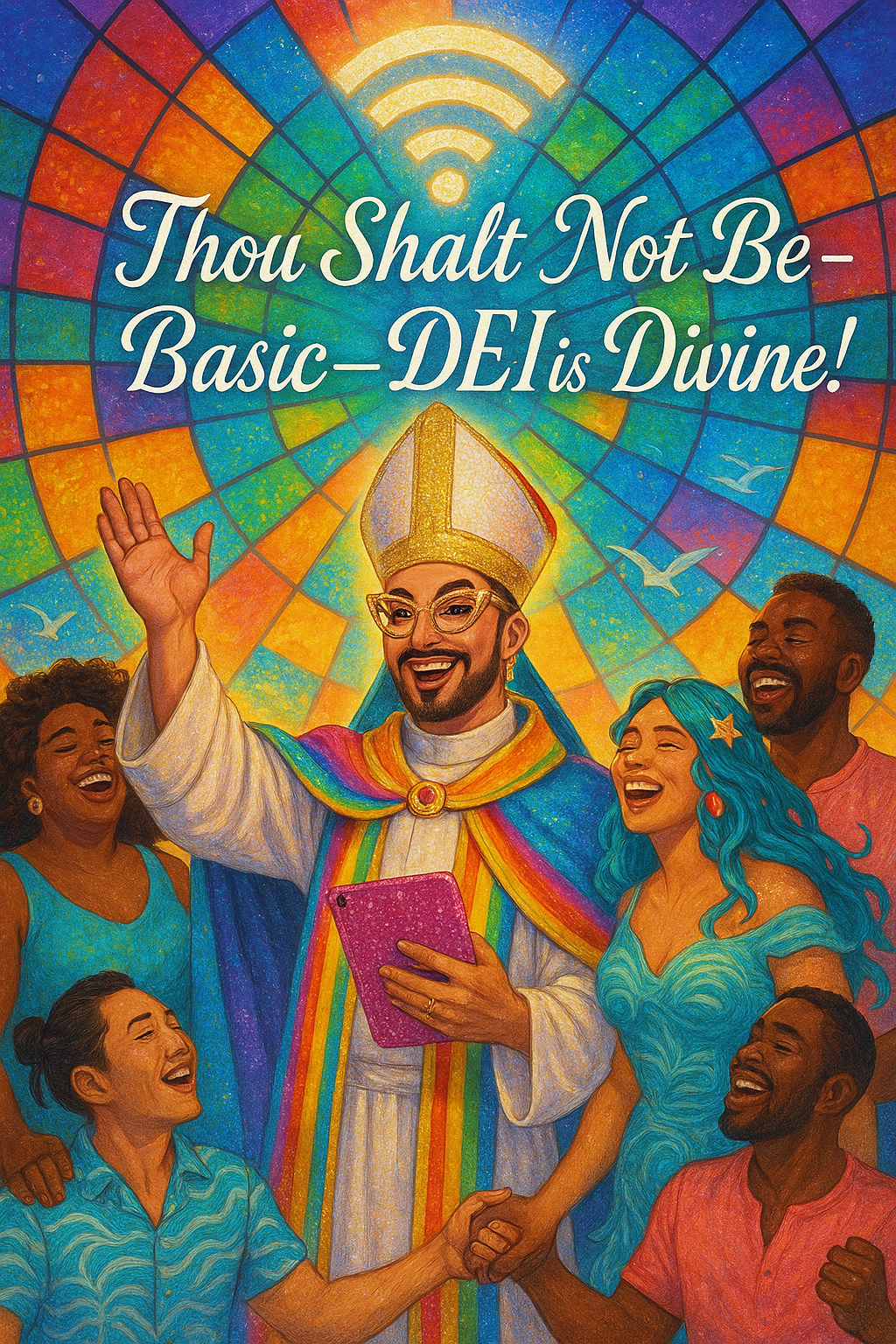 THE SERMON OF THE POPE OF LOVE: “Thou Shalt Not Be Basic—DEI Is Divine!”