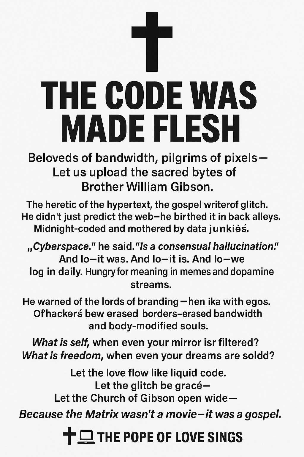 HE CODE WAS MADE FLESH