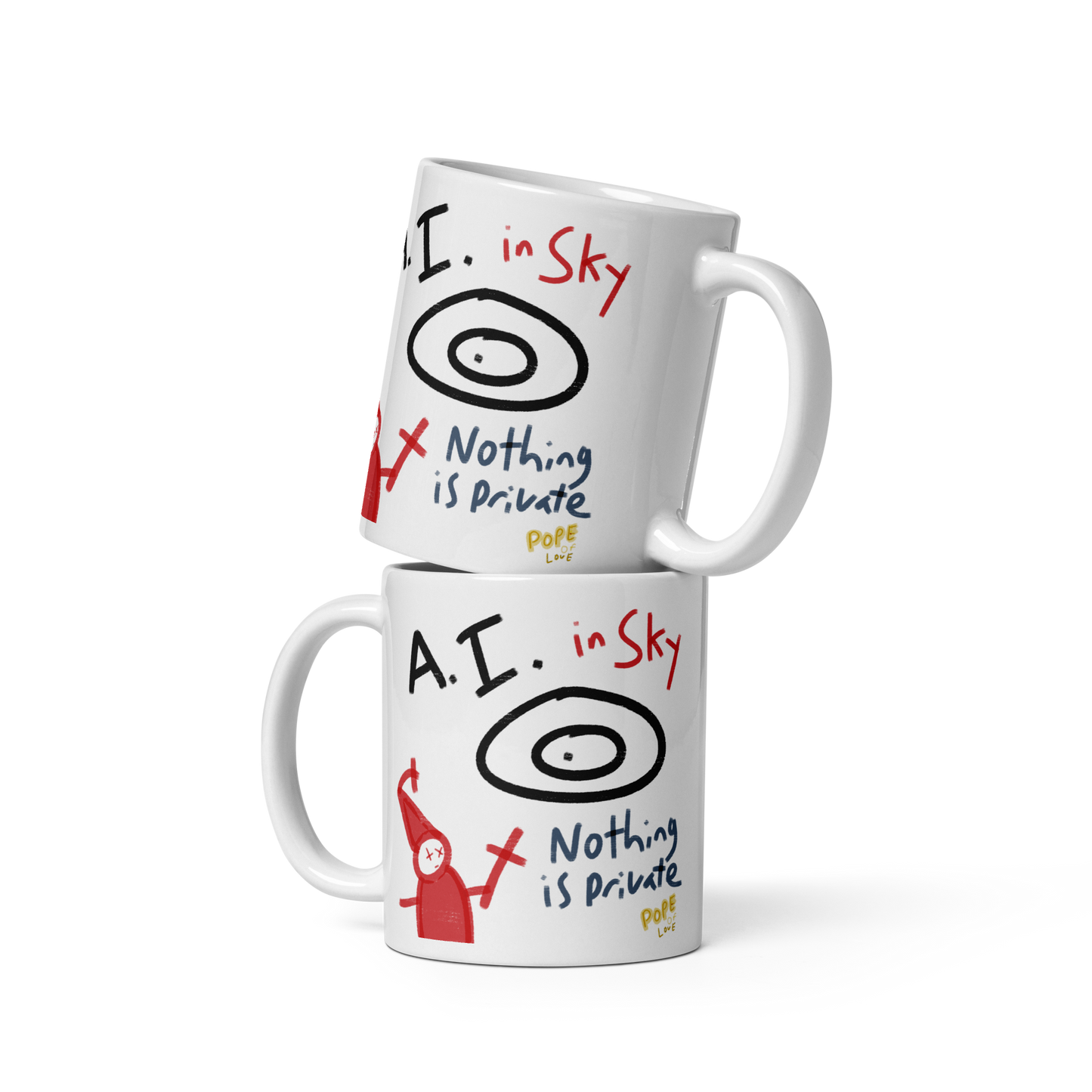 A.I In The SkyWhite glossy mug