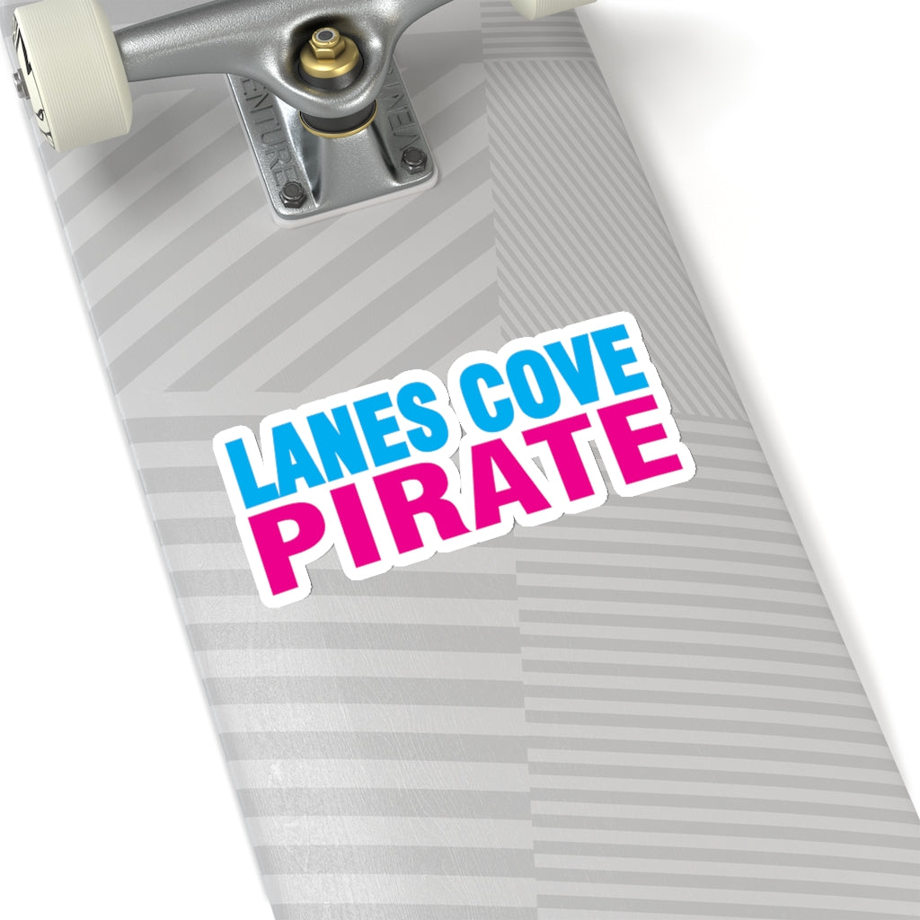 Lanes Cove Pirate Text Sticker - Nautical Typography Decal 4 Sizes