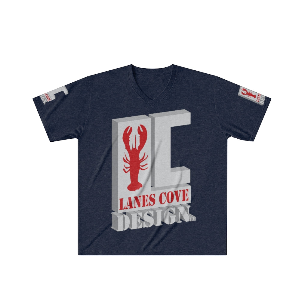 Lanes Cove Design Men's Tri-Blend V-Neck T-Shirt - Premium Soft
