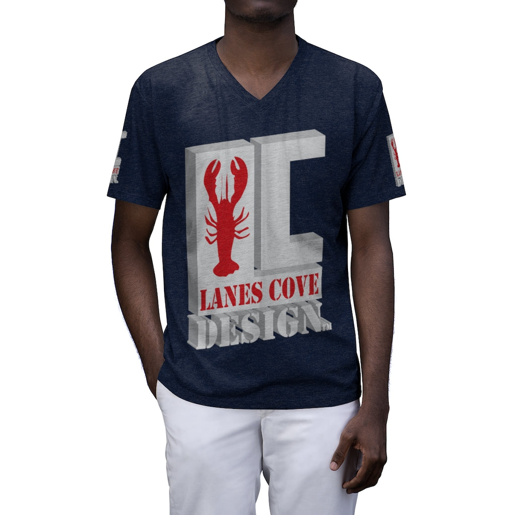Lanes Cove Design Men's Tri-Blend V-Neck T-Shirt - Premium Soft