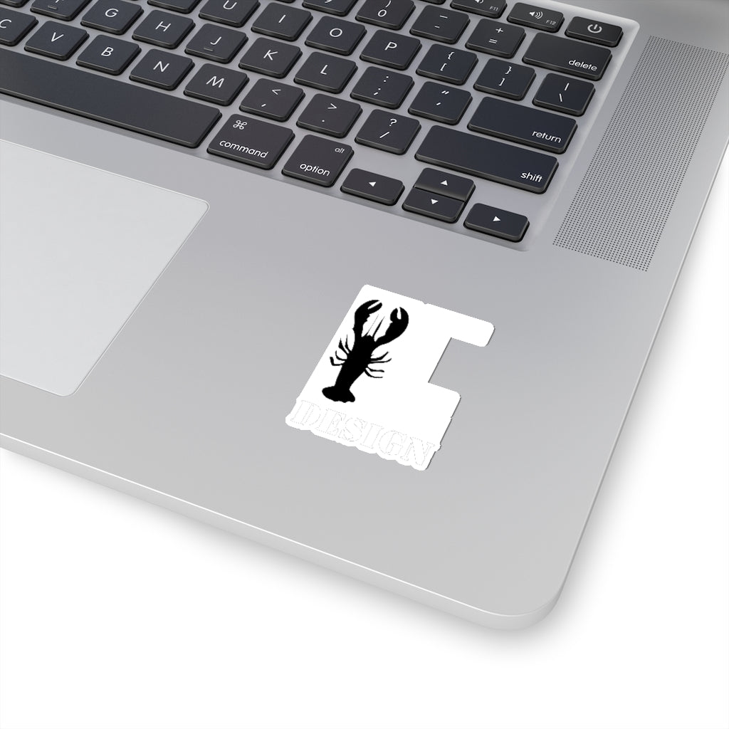 Lanes Cove Design Sticker White Black Lobster - Gloucester Decal 4 Sizes