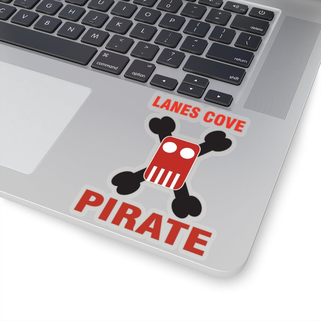 Lanes Cove Pirate Stickers Red Black - Nautical Design Decal 4 Sizes
