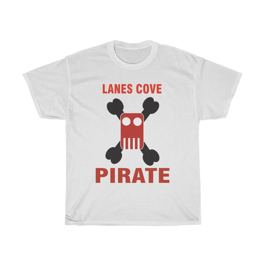 Lanes Cove Pirate T-Shirt Logo Back - Unisex Heavy Cotton Tee
