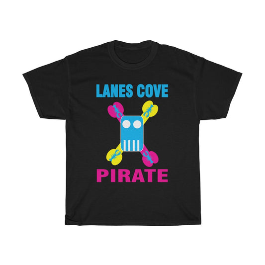 Lanes Cove Colorful Pirate T-Shirt Single Sided - Unisex Cotton Tee