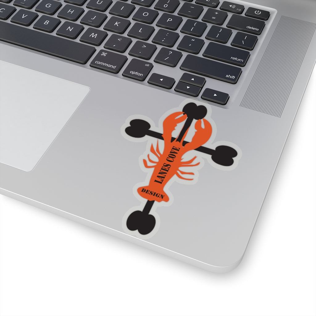 Lobster Cross Decal - Nautical Design 4 Sizes