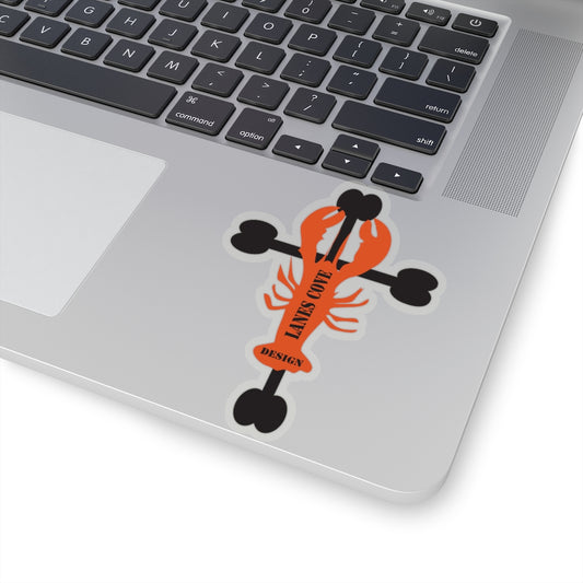 Lobster Cross Decal - Nautical Design 4 Sizes