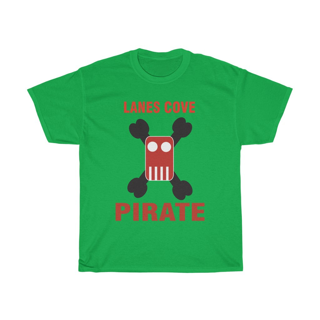 Lanes Cove Pirate T-Shirt Logo Back - Unisex Heavy Cotton Tee