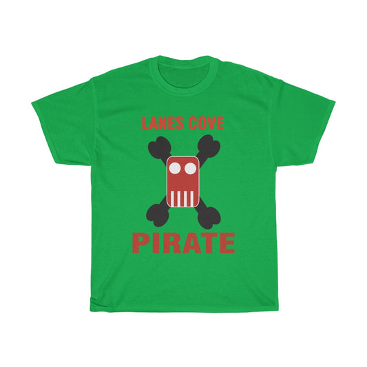 Lanes Cove Pirate T-Shirt Logo Back - Unisex Heavy Cotton Tee