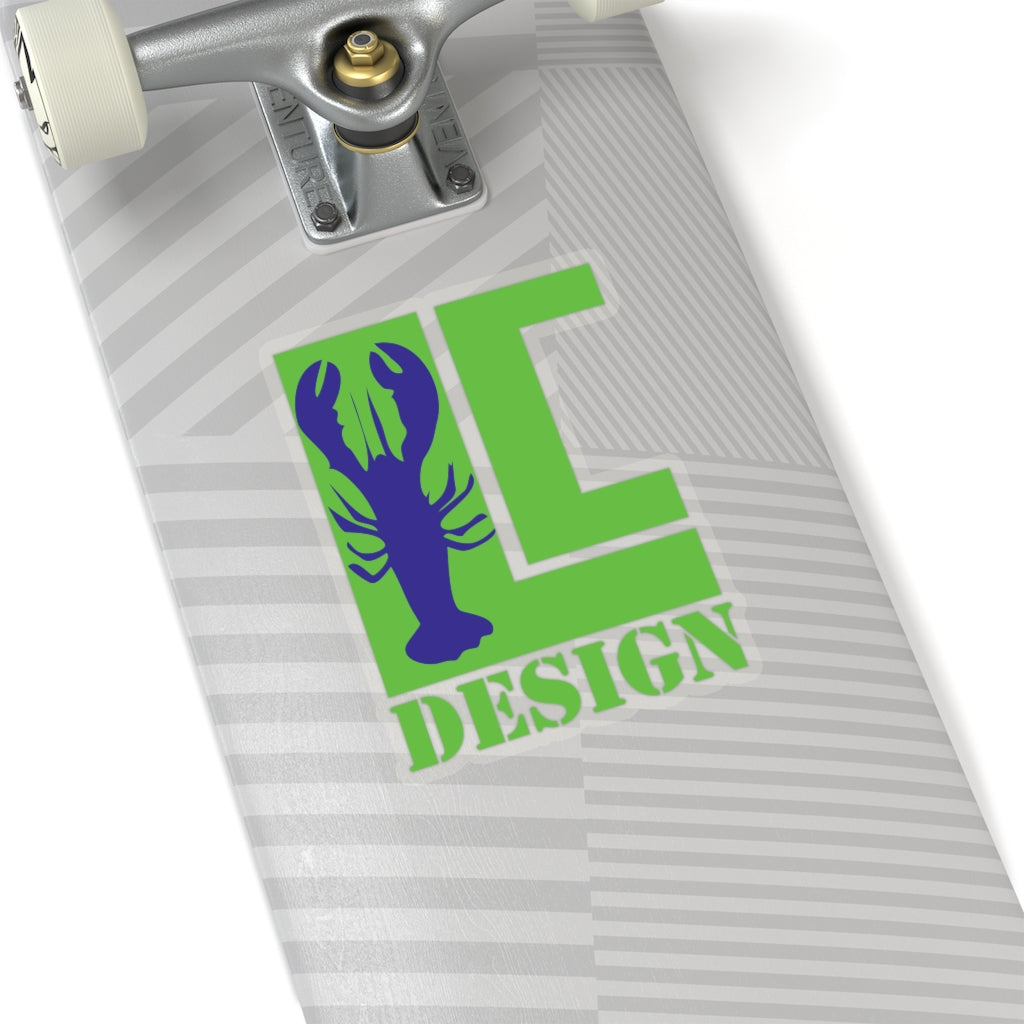 Lanes Cove Design Sticker Green Blue Lobster - Gloucester Decal 4 Sizes