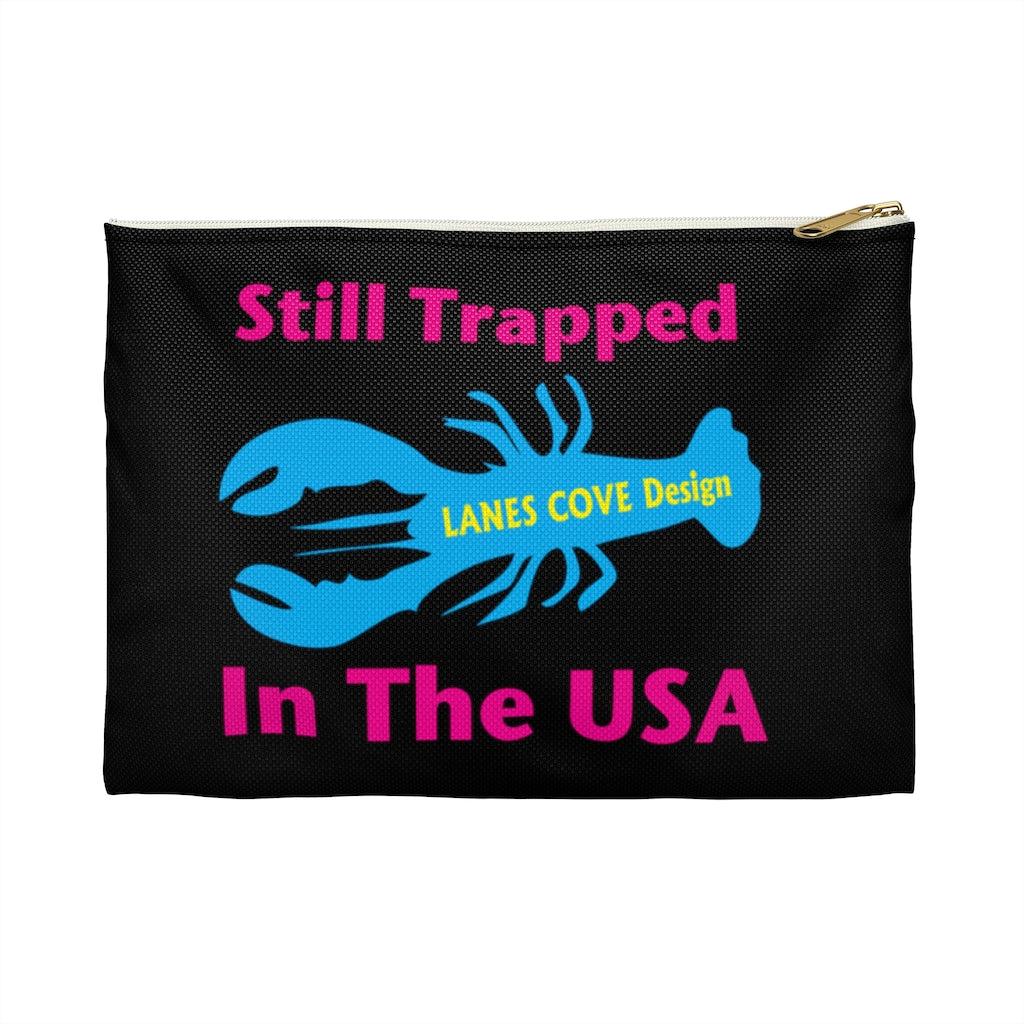 Still Trapped In USA Accessory Pouch Black - Polyester Travel Organizer