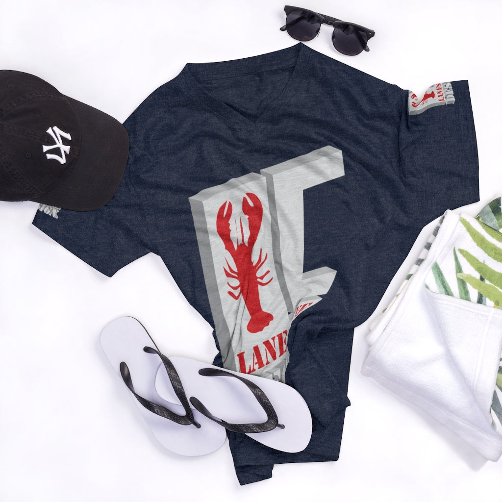 Lanes Cove Design Men's Tri-Blend V-Neck T-Shirt - Premium Soft